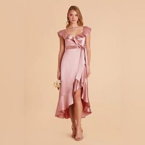 JAMES MIDI DRESS
SHINY SATIN ENGLISH ROSE - SMALL